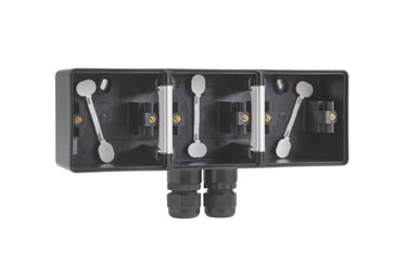Underlag 3-modul 2x M20 IP55 sort - 1
