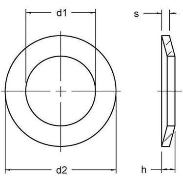 18 MM ZINC FLAKE fjederskiver DIN 6796 - 1