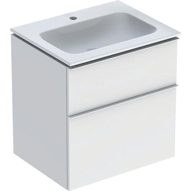 Geberit Icon møbelpakke 600 x 480 x 630 mm 2 skuffer hvid porcelæn mat lakeret - 1