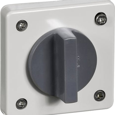 Drejeafbryder IP44-55 indsats afbryder krydsning lysegrå - 1