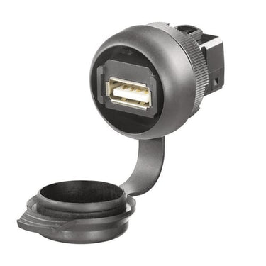 IE chassi Indbygningsstik med usb hun/hun IP65 - 1
