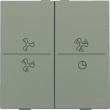 Tangent med ventilations-symboler til trådløst 4-tryk bronze - 1