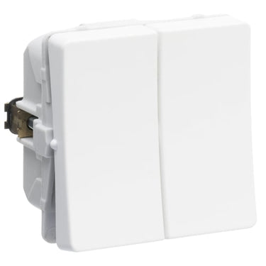 FUGA krone afbryder 1-polet 16A hvid 100 stk. bulkforpakning - 1