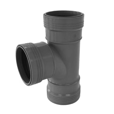 Wafix PLUS PP grenrør 88,5° med sving Ø110 x Ø75 mm grå - 1