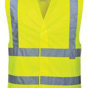 Hi-Vis vest m/skulderrefleks gul str 4XL/5XL kl 2 - 1