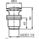 Ideal Standard bundventil 1 1/4 m/overløb krom - 3
