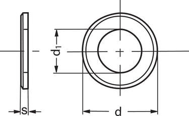 42 DIN 125 B sort facet skive - 1