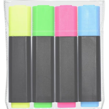 Tekstmarker Q-Line assorteret 4stk/sæt - 1