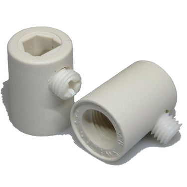 Pinolaflastning med 10mm indvendig gevind hvid - 1