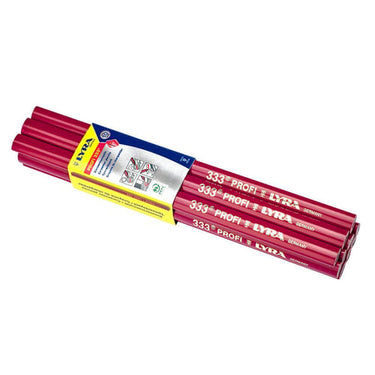 Lyra tømrerblyant rød (333 HB) pk a 10 stk - 1