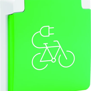 Hydro stikkontakt med symbol sidejord og pillesikring hvid - 1