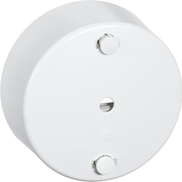 Clips-roset rund Ø 80 mm 4-leder + jord hvid - 1