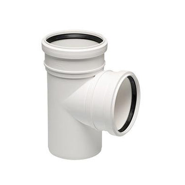 Uponor Decibel grenrør 50/50 mm 88,5° med 2 muffer - 1