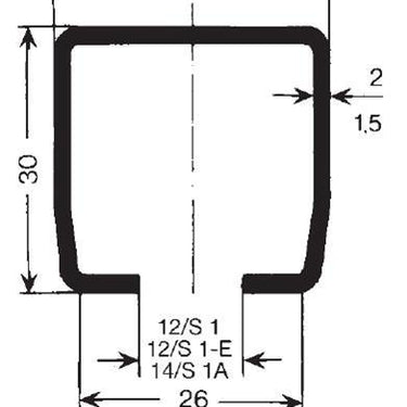 Skinne profil C 1,5 milimeter-4 meter s1 a - 1