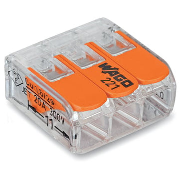 WAGO Samlemuffe 3x0,2-4mm2 transparent - 1