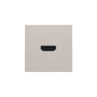 HDMI udtag med HDMI connector på bagsiden for stikmontering light grey - 1