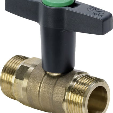 Easytop kuglehane nippel/nippel 1" rødgods - 1