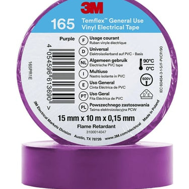 Temflex el vinyltape 165 violet 15 mm x 10 m - 1