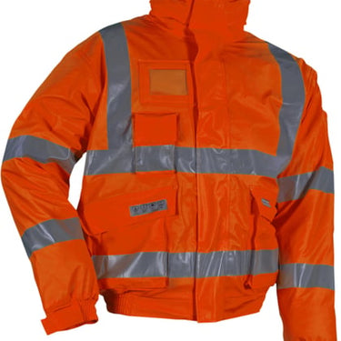 Regnjakke vinter flammehæmmende Hi-Viz kort orange str L - 1