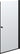 Dansani A91-03 brusedør 200 x 87-89 cm sort/klart glas - 1