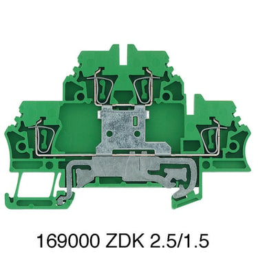 Dobbelt klemme zdk 2.5/1.5PE 169000 - 1