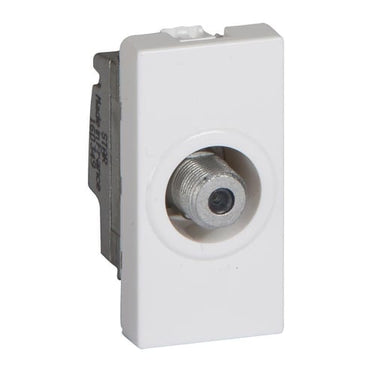 Mosaic TV udtag F-connector 1M hvid - 1