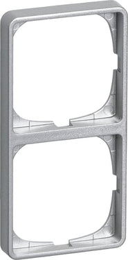 FUGA ramme Baseline 50 2 modul stålmetallic - 1
