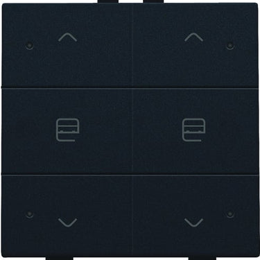 Motortryk dobbelt med LED black coated NHC - 1