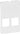 LK FUGA afdækning for Dataudtag for 2x Systimax RJ45 1,5 modul hvid - 1