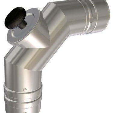 Metalbestos Omega foringsvinkelstykke 85° med inspektionslem Ø100 mm - 1