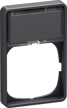 LK FUGA Baseline 50 1,5 modul ramme med tekstfelt koksgrå - 1