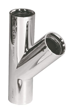 Purus grenrør 45° 32 mm forkromet PP/TPE - 1