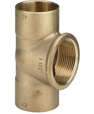 Viega T-stykke 15 x  1/2" x 15 mm rødgods - 1