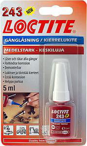 Skruesikring Loctite 243 middel styrke 5 ml - 1