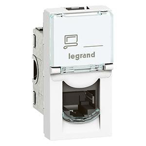 Mosaic dataudtag RJ45 Cat-6 FTP 1M hvid - 1