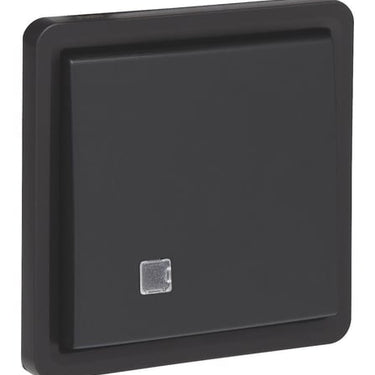 Afbryder med linse 2-polet IP55 sort - 1