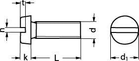 M1X3 DIN 84 A2 cylindrisk hoved maskinskrue - 1