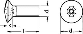 M5X8 DIN 966/ISO 14584 A2 linsehoved maskinskrue Z - 1