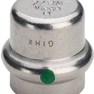 Sanpress inox slutmuffe 15 mm rustfrit stål - 1