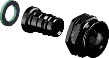 Uponor Q&E overgang med omløber PPSU sort 16 mm x  1/2" - 1