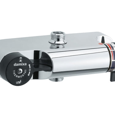 Damixa termostatbatteri kar/bruser sort håndtag u/rosetter og forskruninger forkr - 1