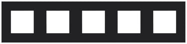 Ramme 5-modul Pure black steel - 1