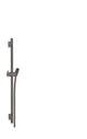hansgrohe Unica bruserstang S Puro 65 cm med bruserslange børstet sort krom - 1