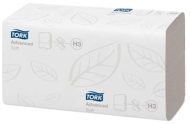 Tork H3 Soft Singlefold Håndklædeark hvid 15 pk a 250 ark - 1