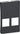 LK FUGA afdækning for Dataudtag for 2x Systimax RJ45 1,5 modul koksgrå - 1