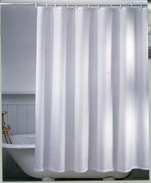 Badeforhæng Unicolor miljø 180x200 cm hvid - 1
