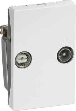 LK FUGA Antenneudtag TV/R slutdåse type TD260E Class A+ 1,5 modul hvid - 1