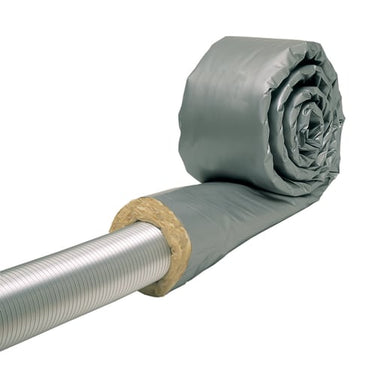 Unite isoleringsstrømpe til ventilationsrør Ø100 mm x 4 m med 30 mm isolering - 1