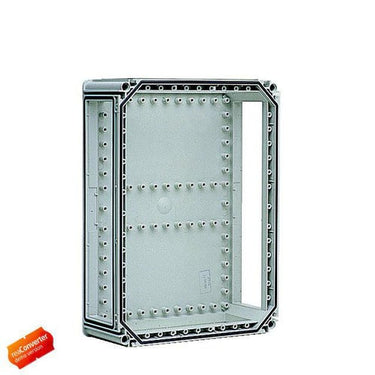 Kassebund Polycarbonat 640x320x130 med 6 flangeåbninger - 1
