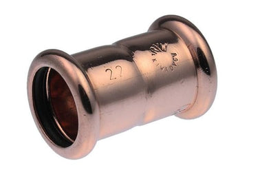 Dobbeltmuffe VSH 22 mm CU - 1